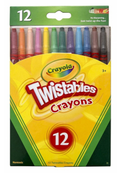 Wykręcane kredki świecowe Crayola Twistables 12 kolorów