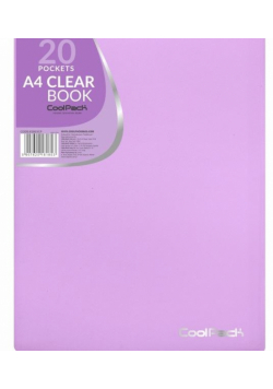 Teczka clear book A4 Coolpack Pastel 20 koszulek fiolet