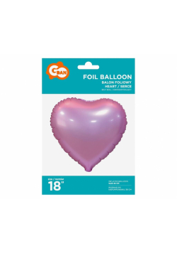 Balon foliowy Serce matowe różowe 45cm