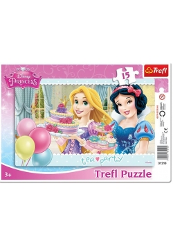 Puzzle ramkowe 15 Disney Princess Przyjęcie TREFL