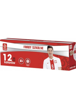 Farby szkolne PZPN 12 kolorów x 10 ml