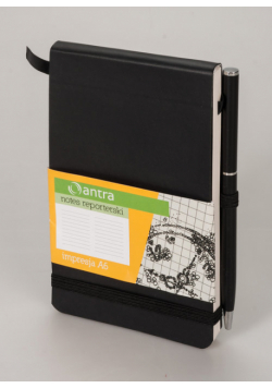 Notes Impresja A6 w linie czarny