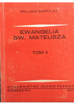 Ewangelia św Mateusza Tom II