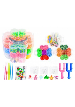 Zestaw gumek do tworzenia bransoletek DIY 4500el