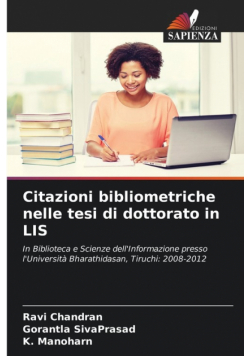 Citazioni bibliometriche nelle tesi di dottorato in LIS