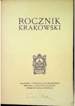 Rocznik Krakowski Tom XLVIII