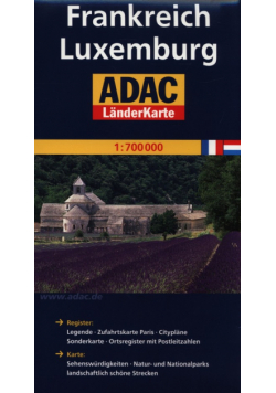 ADAC Frankreich Luxemburg mapa drogowa 1:700 000