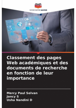 Classement des pages Web académiques et des documents de recherche en fonction de leur importance