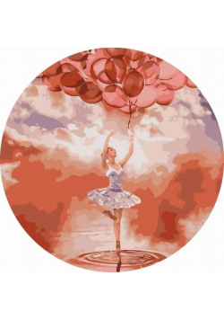 Malowanie po numerach okrągłe - Balerina... 40cm