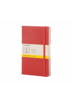 Notes Moleskine Classic L w kratkę koral oranż
