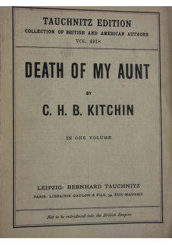 Death of my aunt, 1930 r.