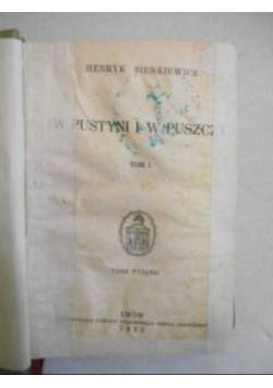 W pustyni i w puszczy, Tom I, 1935 r.