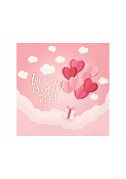 Serwetki Love różowe 33x33cm 20szt