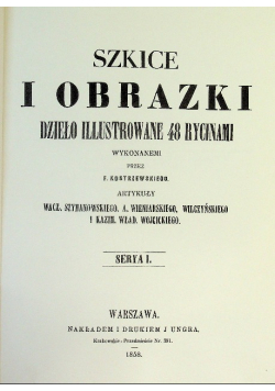 Szkice i obrazki Dzieło ilustrowane 48 Rycinami