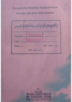 Pamiętnik Dawida Rubinowicza