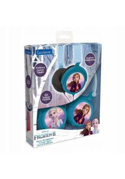 Składane słuchawki przewodowe stereo Frozen z głośnością bezpieczną dla dzieci Lexibook HP010FZ