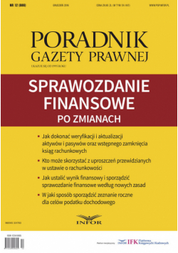 Sprawozdanie finansowe po zmianach