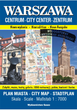 Warszawa Centrum. Plan miasta foliowany 1:7000 wyd. 2023