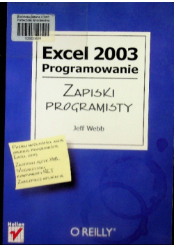 Excel 2003 Programowanie Zapiski programisty