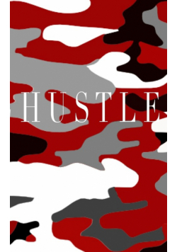 Hustle Red  camouflage Writing Drawing Journal