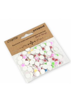 Ruchome oczka samoprzylepne kolorowe 10mm 100szt