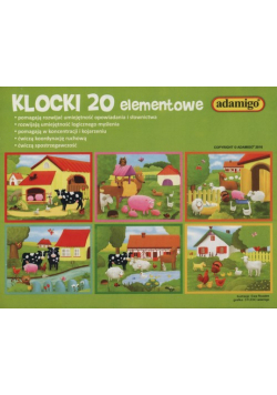 Klocki 20 elementowe Zwierzęta gospodarskie