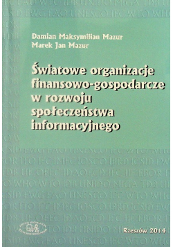 Światowe Organizacje Finansowo-Gospodarcze W Rozwoju Społeczeństwa Informac