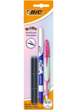 Pióro Easy Clic + wkłady + wymazywacz BIC