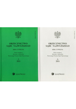 Orzecznictwo Sądu Najwyższego Izba Cywilna 3/2014 / Orzecznictwo Sądu Najwyższego Izba Cywilna A/2014