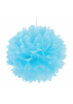Pompon dekoracyjny błękitny średnica 40 cm