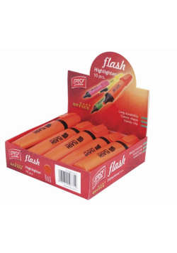 Zakreślacz pomarańczowy Flash 10 sztuk