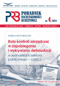 Rola kontroli zarządczej w zapobieganiu i wykrywaniu defraudacji w jednostkach sektora publicznego