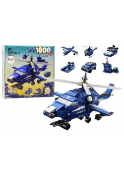 Klocki Konstrukcyjne 6w1 Helikopter police 1000el