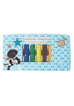 Plastelina Studio Pets 10 kolorów niebieska