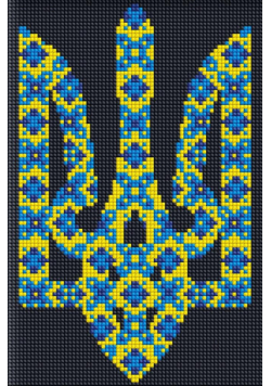 Diamentowa mozaika bez ramy - Symbol Ukrainy 20x30