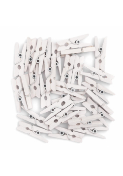 Klamerki mini white 30szt
