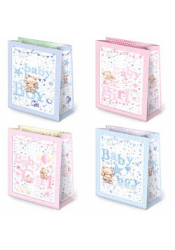 Torebki prezentowe XL-68 Baby boy baby girl 10 sztuk