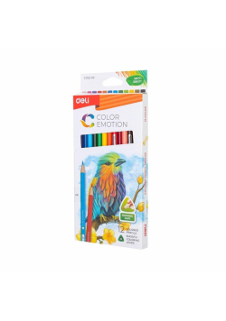 Kredki ołówkowe Color Emotion 12 kolorów DELI