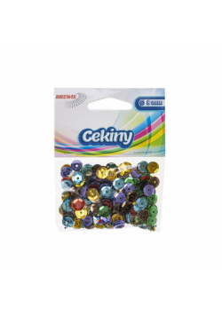 Cekiny 6mm 10g błyszczące mix kolorów