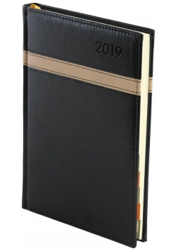 Kalendarz 2019 A4 Tygod. reg. przeszywany Safiano