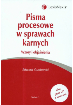 Pisma procesowe w sprawach karnych z płytą CD