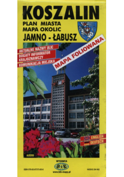 Koszalin plan miasta mapa okolic Jamno-Łabusz