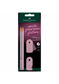 Ołówek 2szt + gumka + temperówka FABER CASTELL