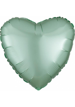 Balon foliowy Lustre Mint Green serce 43cm