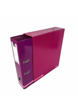 Segregator A4 z dźwignią z pudełkiem classic stripes fuksja