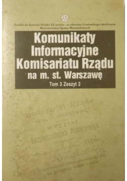 Komunikaty Informacyjne Komisariatu Rządu na  Tom 3  Zeszyt 2