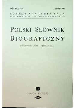 Polski słownik biograficzny zeszyt 152
