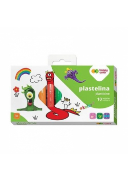 Plastelina szkolna okrągła 10 kolorów HAPPY COLOR