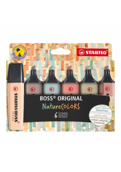 Zakreślacz Boss Original Naturecolors 6szt