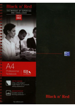 Kołobrulion A4 Black n' Red w kratkę 140 kartek